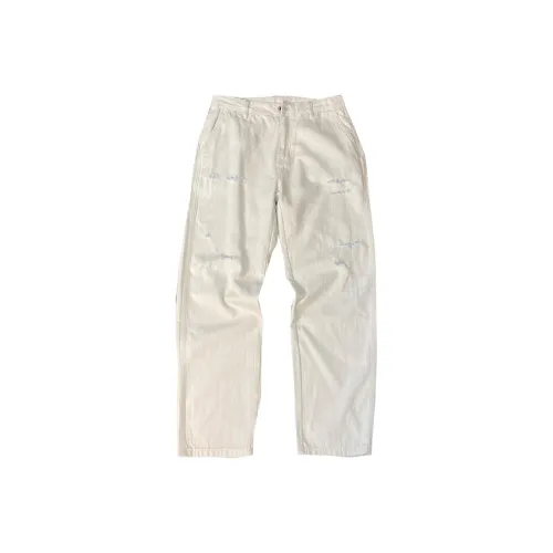 ZHANDASHUAI Лазурь Бело-голубой Унисекс Джинсы