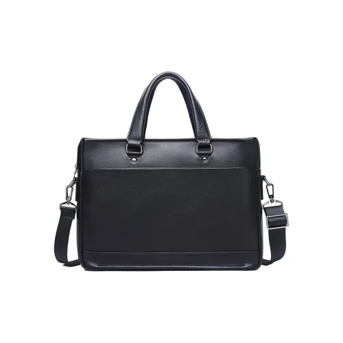 Boniu Коровья кожа Портативная Сумка через плечо Сумка на плечо Мужская Черная