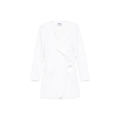 MSGM SS25 Длинное платье с длинными рукавами женское