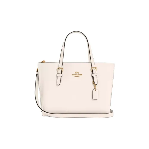 COACH Mollie Кожа Тоут Сумка Сумка для покупок Сумка через плечо Сумка на одно плечо Средняя Женская Мел Белый