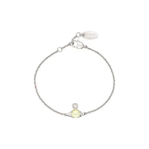Vivienne Westwood Brass Glass Crystal Bracelets Women's Silver Вивьен Вествуд Латунь Стекло Кристалл Браслеты Женские Серебристый