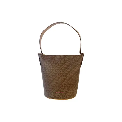 MICHAEL KORS MICHAEL KORS Handbag Collection MK Brooke ПВХ ведрообразная сумка сумка через плечо сумка среднего размера женская коричневая