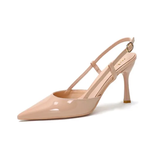 Take the Qin Грубый каблук Высокие каблуки Женские Телесный