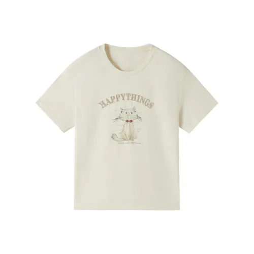 XIANGYING Цапельно-белый Женские T-рубашки