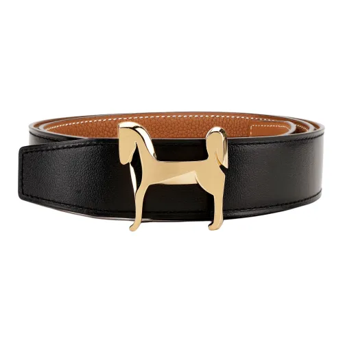 HERMES PANACHE Ремни из коровьей кожи Мужской ширина 3,2 см