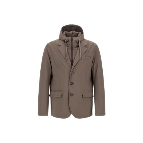 HERNO Серый Мужской Пуховик