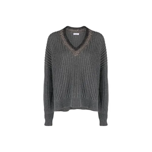 Brunello Cucinelli Серые Женские Свитеры