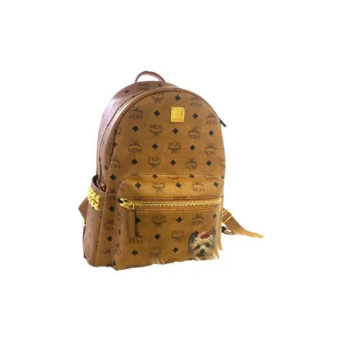 MCM Artificial Leather Backpack Standard Unisex Brown