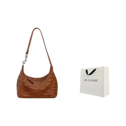 JPJ Корова Кожа Пельмени Сумка Сумка через плечо Маленькая Женская Карамельно-Коричневая