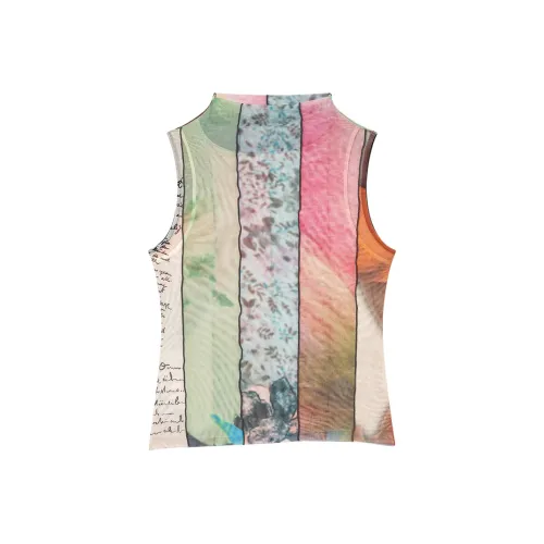 Desigual Женские майки с многоцветным принтом