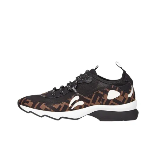 FENDI FF Low Топ Повседневная обувь Женская Черная