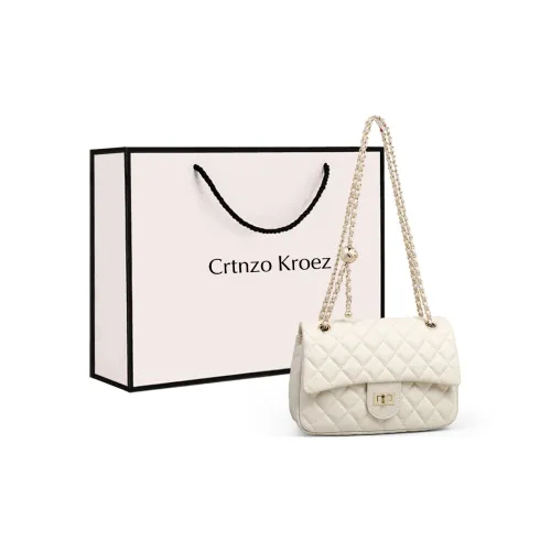 Crtnzo Kroez Сумка через плечо из коровьей кожи маленькая квадратная сумка стандартная белый черный