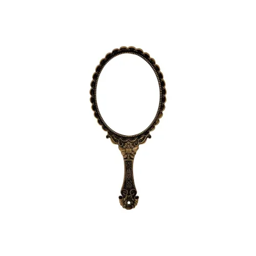 YUNNA Креативный Винтаж Цветочный Розово-золотой HD Ручной Зеркало для макияжа Портативный Путешествие Компаньон Кружевная отделка Зеркальце