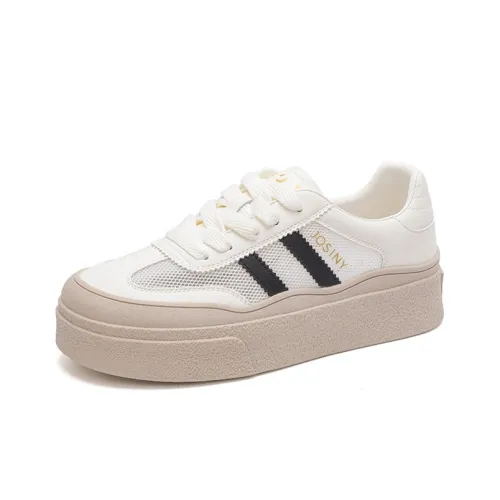 JOSINY Легкие и Дышащие Низкие Кроссовки для Скейтбординга Женские Экрю