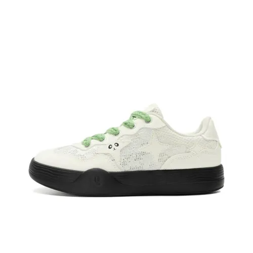 QIAODAN Stars Shoe Collection Скейтборд Кроссовки Низкие Слоновая кость Женские