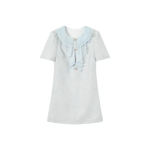 Fish Rabbits Короткий рукав платье женское