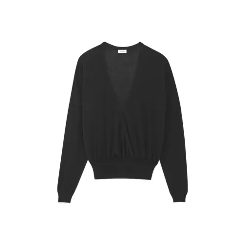 SAINT LAURENT SS23 Кашемировый свитер мужской черный