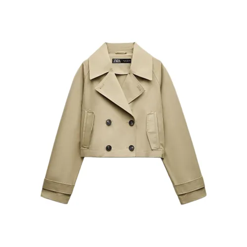 ZARA Экрю Женский Тренч