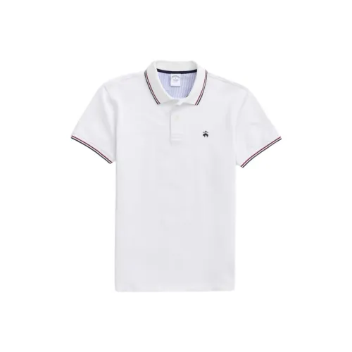 BROOKS BROTHERS Белая Мужская Рубашка Поло