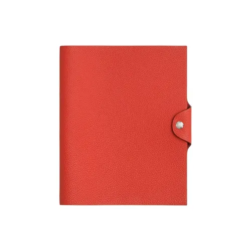 HERMES Ulysse Коровья кожа Togo Защитный чехол Женский Оранжевый Красный