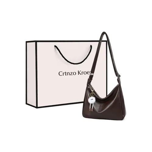 Crtnzo Kroez Коровья кожа Сумка через плечо Тоут Стандартный Женский Кофейный