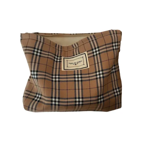 ALOENEY Canvas Clutch Regular Women's Light Coffee Blue Coffee Green Coffee