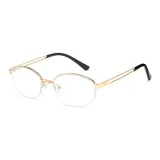 Ярко-золотая рамка с белыми линзами T06