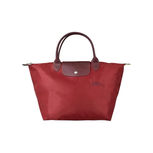 LONGCHAMP Переработанный холст сумка-пельмени большая женская Grenadine красный