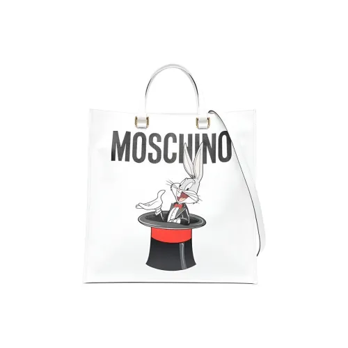 MOSCHINO Полиуретан Тоут Сумка Сумка для покупок Сумка через плечо Сумка Женская Белая