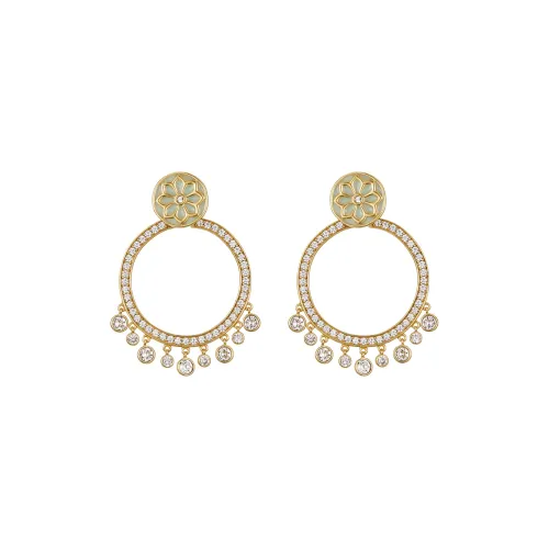 Fellala Эмаль Серьги Женские Золото