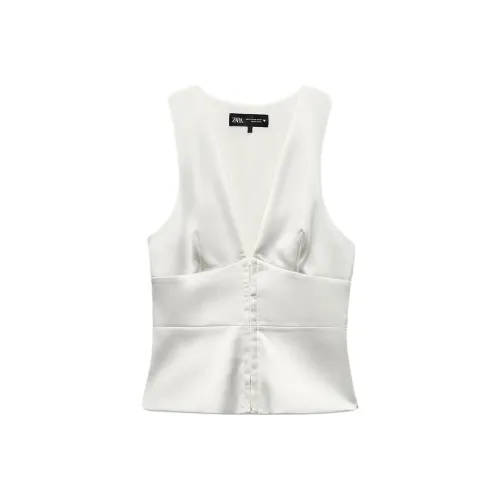 ZARA Белые Женские Майки