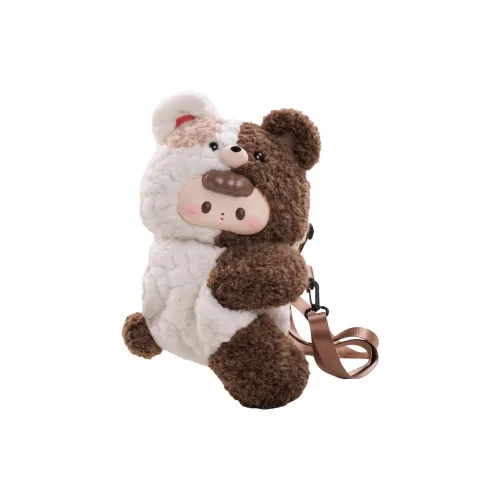 Holding Bamboo Полиэстер Рюкзак Большой Женская Белый и Коричневый