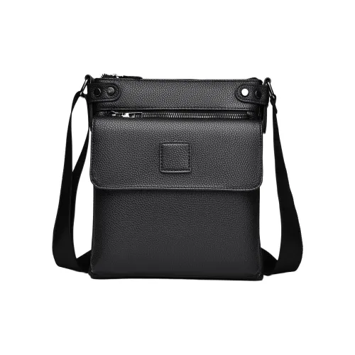 Boniu ПУ (полиуретан) Сумка через плечо Стандартная Мужская Черная