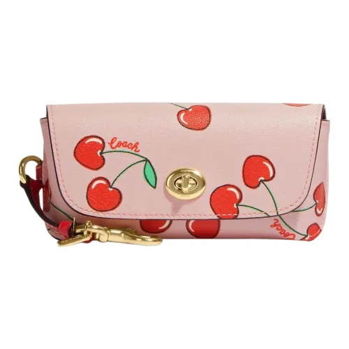 COACH Чехол для очков с кожаными вставками клатч чехол для очков маленький женский розовый