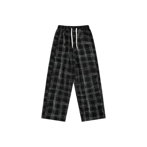 YOUSEKOO Черные Унисекс Повседневные Брюки