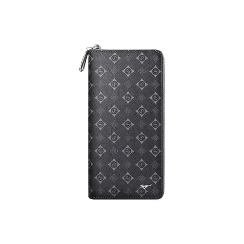 SEPTWOLVES PVC Кошелек Стандартный Мужской Черный