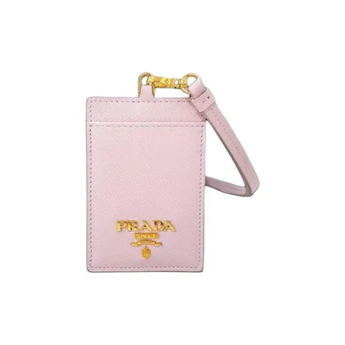 PRADA Saffiano кожаный держатель для карт женский розовый