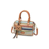 Радужный, ткань, вязаный (украшение в виде медведя)