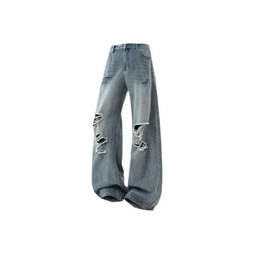 MEXICAN Синие Унисекс Джинсы