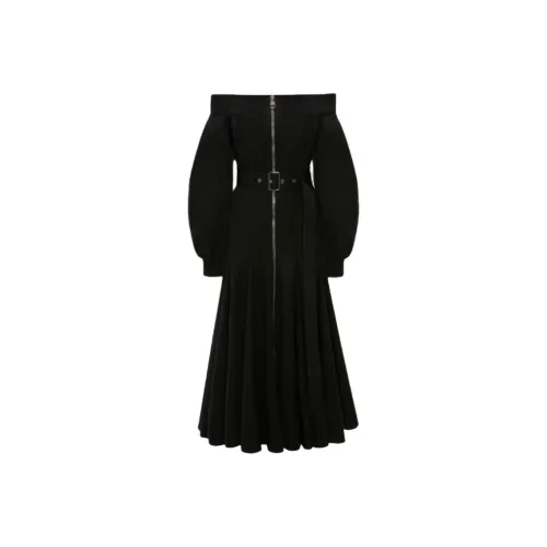 Alexander McQueen Black Женские Длинные Рукава Платья