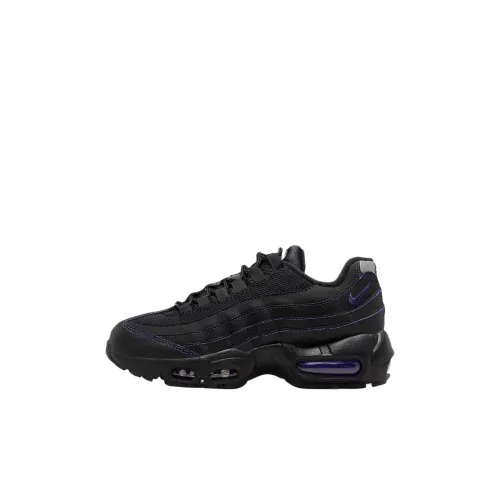 Nike Air Max 95 Low Топ Kids Lifestyle Shoes Черный Персидский фиолетовый Волчий серый Черный Детский