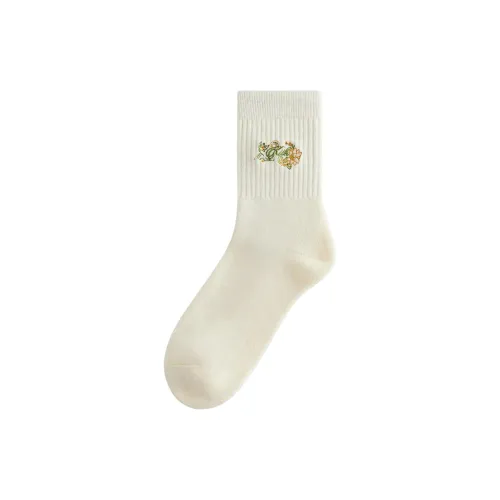 KITH Collaboration 1 Pack Beige Men's MID Shin Носки
