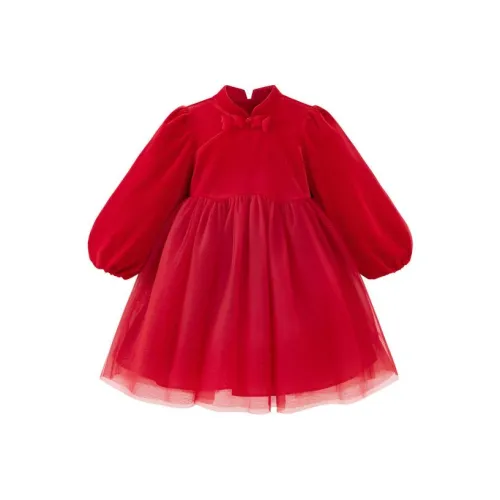 Mini Bala Платье Красное для детей 3-7 лет