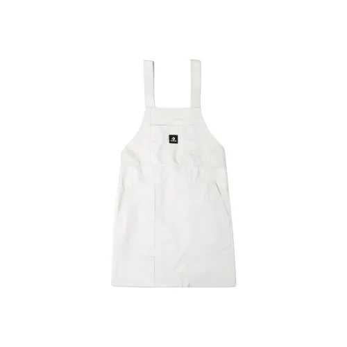 Конверс Без рукавов Платье Женское Белое