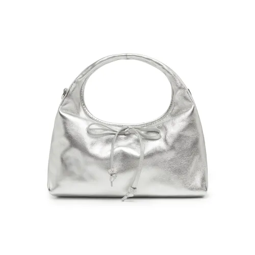 Staccato Овчина Сумка Маленькая Женская Модная Серебряная Винтажная Красная