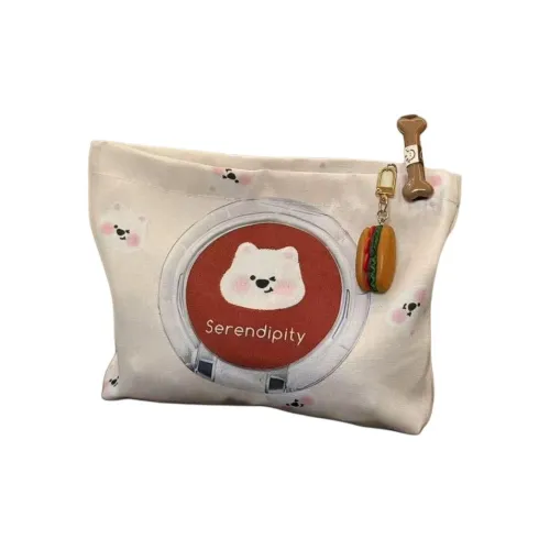 ALOENEY Холст Клатч Стандартный Женская Белый