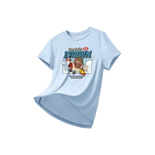 LINE FRIENDS Бурый медведь T-рубашка унисекс