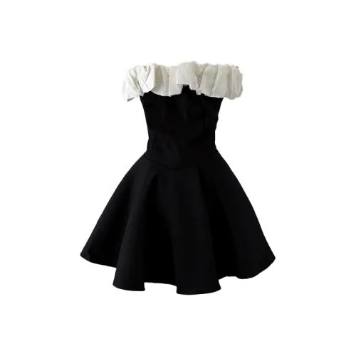 PKRT Черные Женские Платья без Рукавов