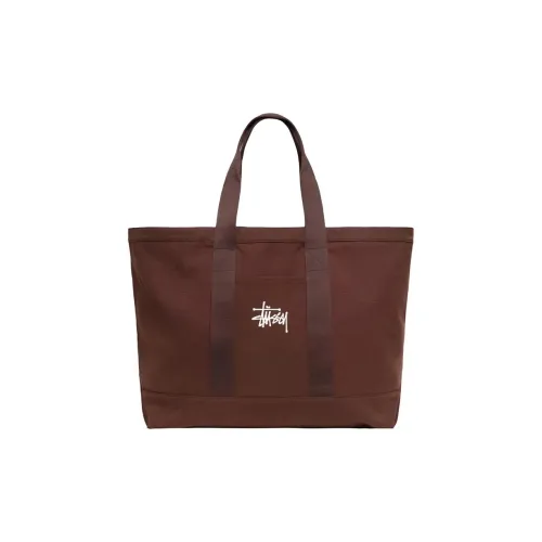 Stussy Ткань Тоут Сумка Сумка для покупок Сумка на плечо Унисекс Коричневый
