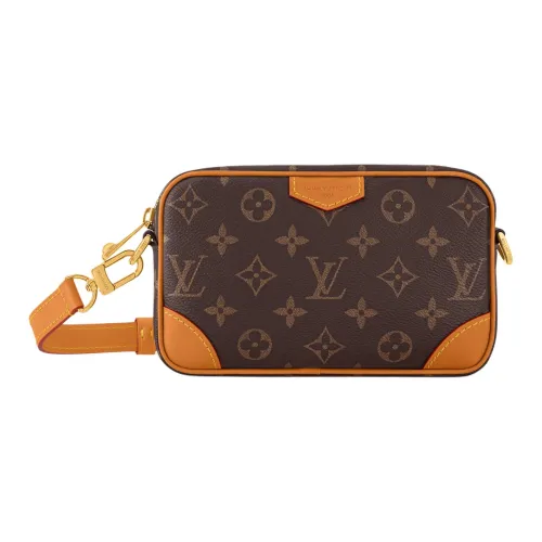 LOUIS VUITTON Покрытый холст Сумка через плечо Мини Мужская Коричневая